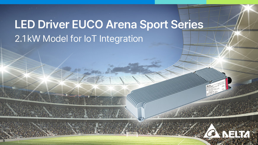 Delta introduceert nieuwe EUCO Arena Sport LED-driver met D4i-protocol voor integratie van IoT-connectiviteit 